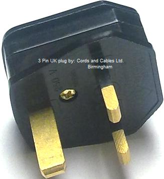 4.038.3.BLK Standard 3 pin UK plug 3A fuse - Black